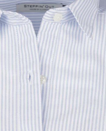 Steppin' Out blouse lauren strepen lichtblauw | Regular-fit