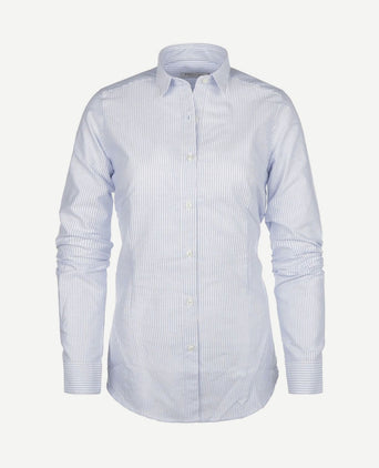 Blouse lauren strepen lichtblauw