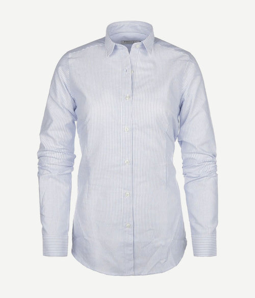 Steppin' Out blouse lauren strepen lichtblauw | Regular-fit