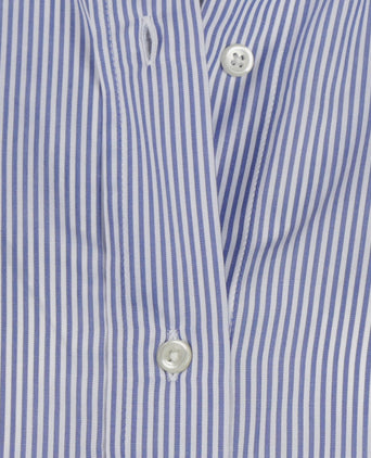 Steppin' Out blouse sara poplin streep blauw | Regular-fit