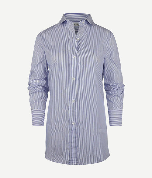 Steppin' Out blouse sara poplin streep blauw | Regular-fit