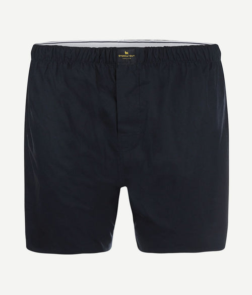 Boxer donkerblauw poplin