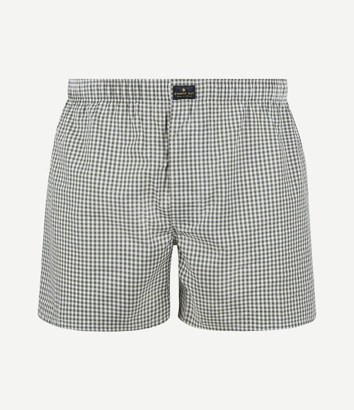 Boxer vichy groen