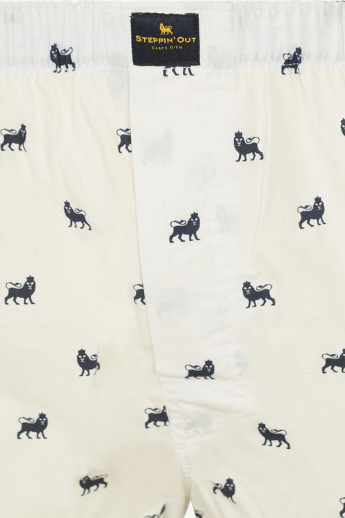 Steppin' Out boxer wit logo Oxford