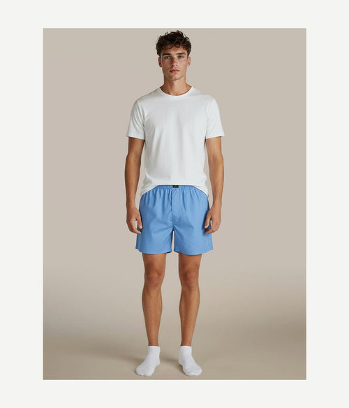 Steppin' Out boxer mid blue poplin