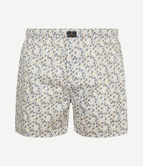 Boxershort bloem grijs