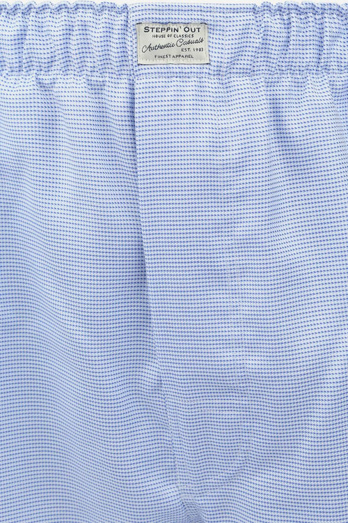 Steppin' Out boxershort dobby print blauw