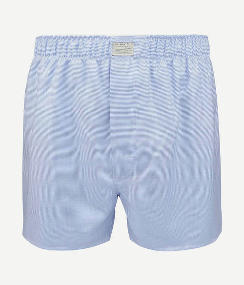 Boxershort dobby print blauw
