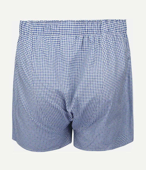 Steppin' Out boxershort dobby ruit blauw