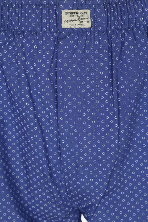 Steppin' Out boxershort geoprint blauw