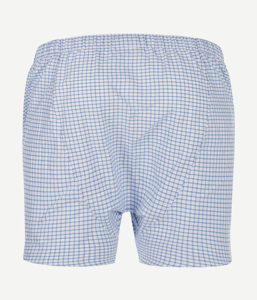 Steppin' Out boxershort Oxford ruiten lichtblauw