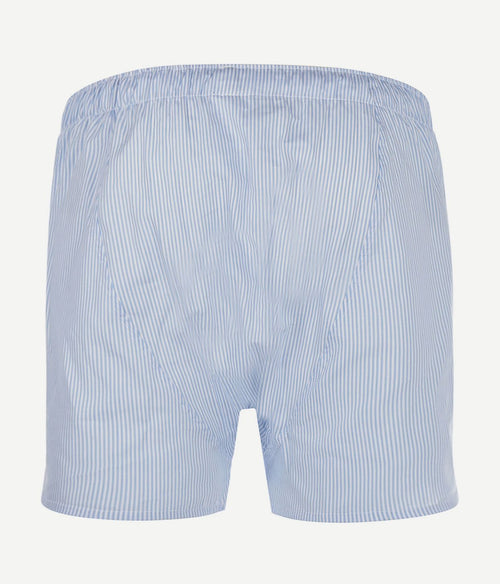 Steppin' Out boxershort poplin gestreept lichtblauw