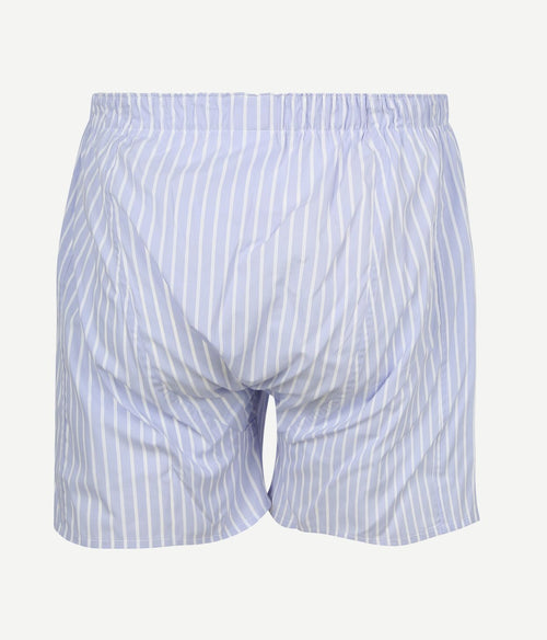 Steppin' Out boxershort poplin gestreept lichtblauw