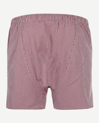 Steppin' Out boxershort poplin ruiten rood
