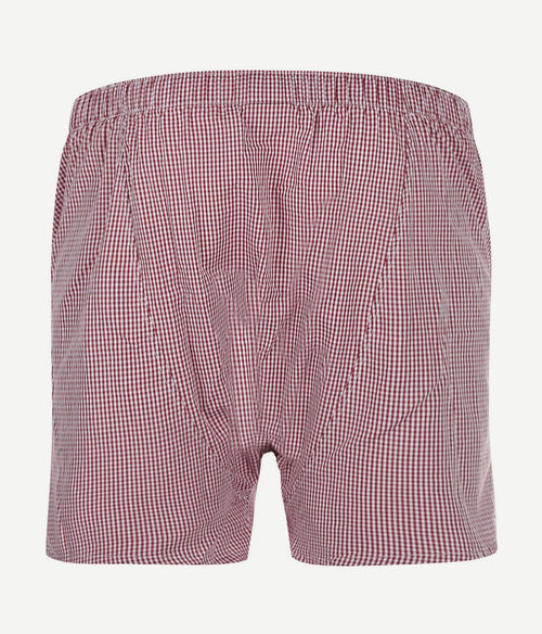 Steppin' Out boxershort poplin ruiten rood