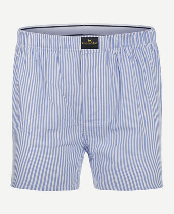 Boxershort poplin streep blauw