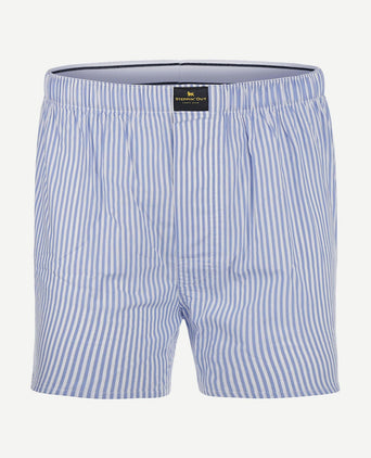 Boxershort poplin streep blauw