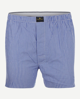 Boxershort poplin streep blauw