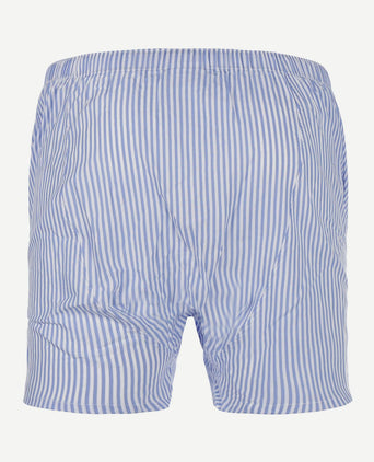 Boxershort poplin streep blauw