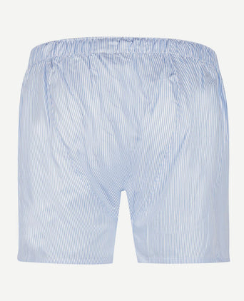 Boxershort poplin streep lichtblauw