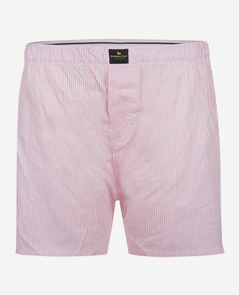Steppin' Out boxershort poplin streep lichtroze