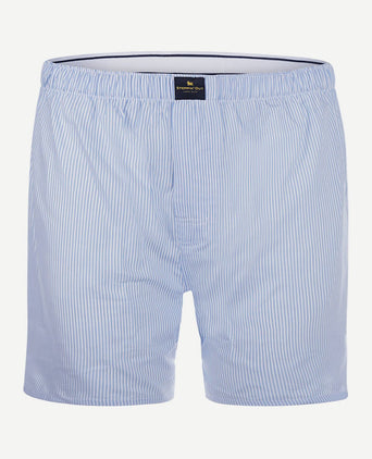Boxershort poplin strepen lichtblauw