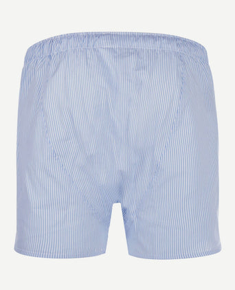 Boxershort poplin strepen lichtblauw