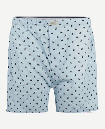 Boxershort print leeuw lichtblauw