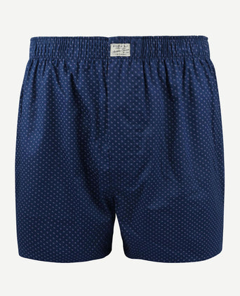 Boxershort print donkerblauw