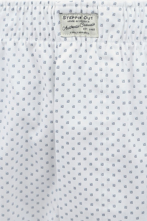 Steppin' Out boxershort print wit