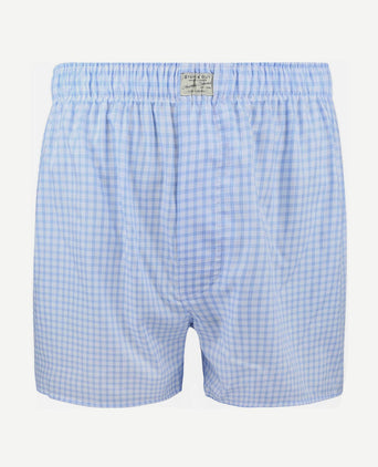 Boxershort ruit blauw