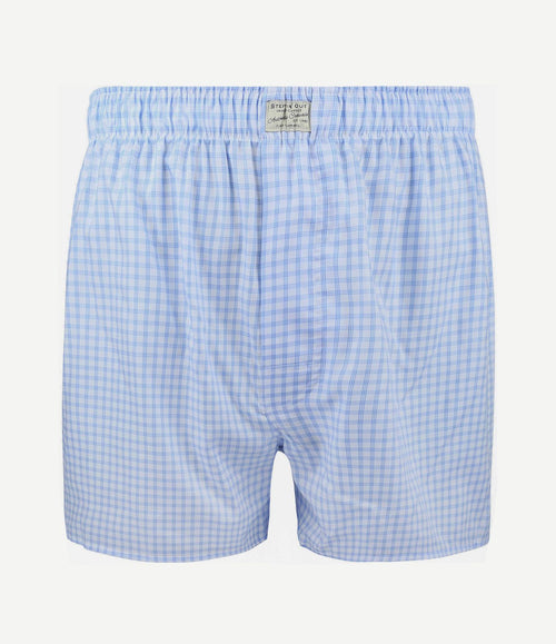 Boxershort ruit blauw