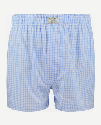 Boxershort ruit blauw