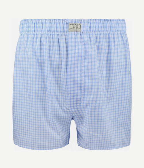 Steppin' Out boxershort ruit blauw