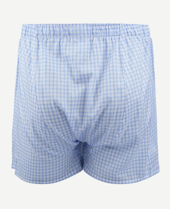 Boxershort ruit blauw