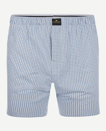 Steppin' Out boxershort ruit lichtblauw
