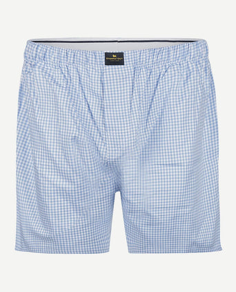 Steppin' Out boxershort ruit lichtblauw