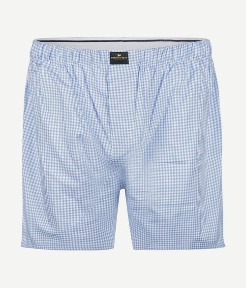 Steppin' Out boxershort ruit lichtblauw