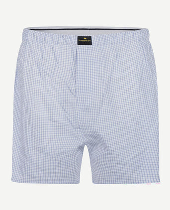 Steppin' Out boxershort ruit lichtblauw