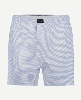 Boxershort ruit lichtblauw