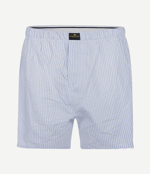Boxershort ruit lichtblauw