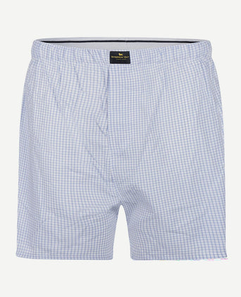 Boxershort ruit lichtblauw