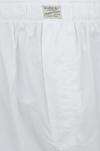 Steppin' Out boxershort solid poplin wit Steppin' Out boxershort solid poplin wit