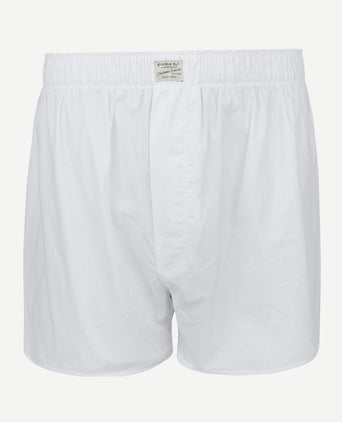 Boxershort solid poplin wit