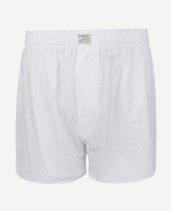 Boxershort solid poplin wit