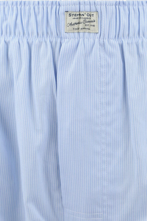 Steppin' Out boxershort streep lichtblauw