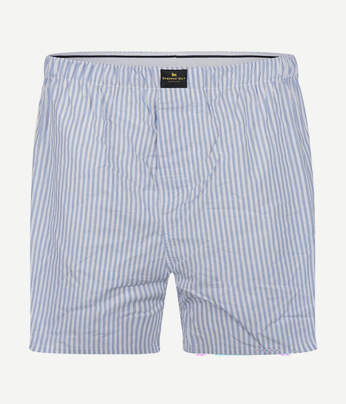 Steppin' Out boxershort streep lichtblauw