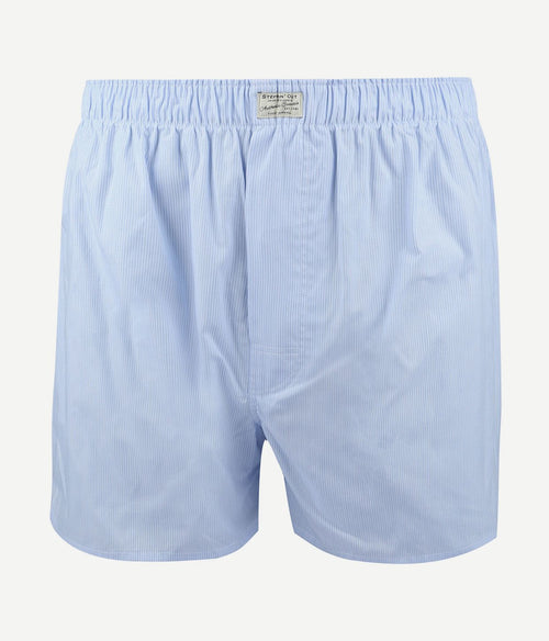 Boxershort streep lichtblauw