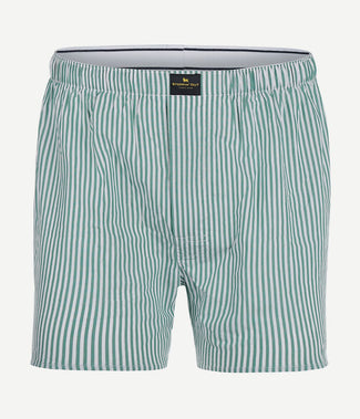 Boxershort streep poplin groen Boxershort streep poplin groen