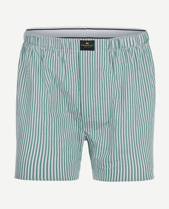 Boxershort streep poplin groen